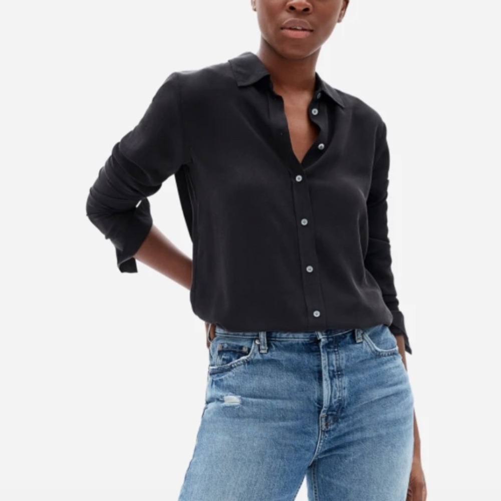 Wverlane black silk shirt